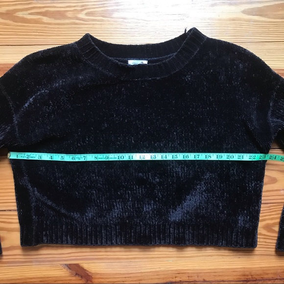 Urban Outfitters Black Chenille Cropped Sweater, S - Picture 5 of 12